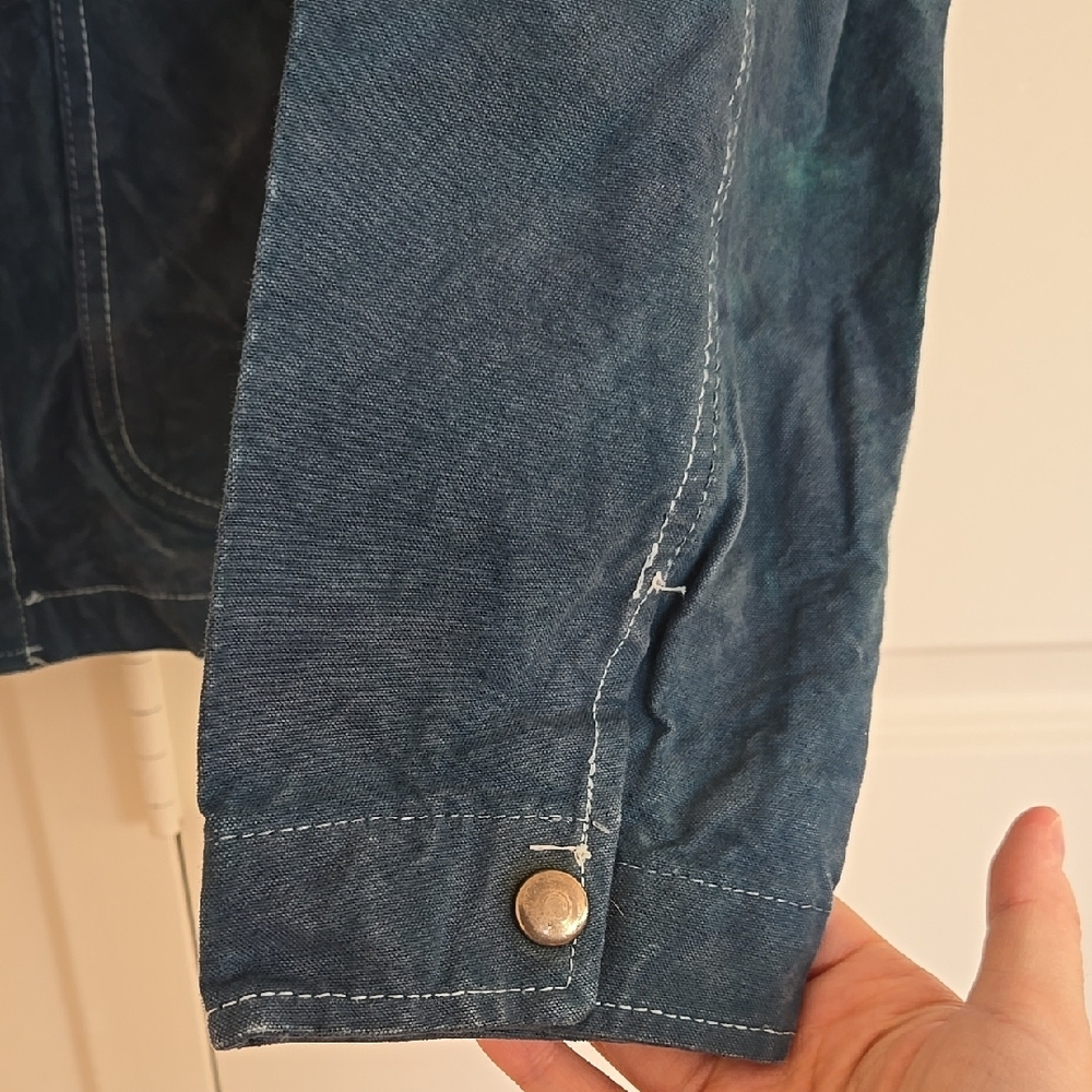 Mauvais Garcon Dyed Blue Denim Chore Jacket - Picture 6 of 7